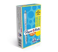 Paper Mate InkJoy 700 RT Penna a Sfera a Scatto con Corpo Bianco e Punta Media da 1,0 mm, nero, scatola da 12 (S0957340)