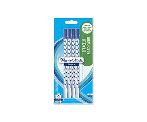 Paper Mate Magic+ cancellino | punta fine | blu | confezione da 4