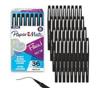 Paper Mate Pennarelli Flair, punta media, nero, 36 pezzi