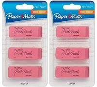 Paper-mate Pink Pearl Eraser Premium gomma media, 3 ct (confezione da 6)