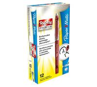 Paper Mate Replay Premium Penna Gel Cancellabile, Punta Media da 0,7 mm, Rosso, Confezione da 12