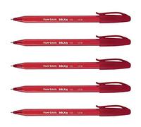 PAPER:MATE - Set di 5 penne a sfera InkJoy 100 triangolare con cappuccio Pte Moy. Rosso