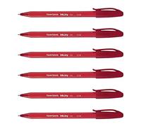 PAPER: MATE - Set di 6 penne a sfera InkJoy 100 triangolari con cappuccio Pte Moy. ROSSO