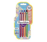 Paper Mate - Set di 8 penne Flair, punta media, colori assortiti
