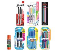PAPER MATE, Sharpie, Rotring e Elmer's materiale di cancelleria | Penne a sfera, penne gel, pennarelli, evidenziatori, matite HB e colla stick | Perfetto per la scuola e per l'ufficio | 23 pezzi