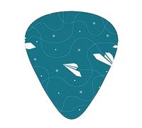 Paper Plane - Plettri per chitarra e basso, con scatola portaoggetti, confezione da 12 pezzi, include calibri sottili, medi e pesanti