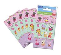 Paper Projects 01.70.15.045 Peppa Pig Festival of Fun Party Bag Adesivi (sei fogli), multicolore, 12,5 cm x 7,5 cm