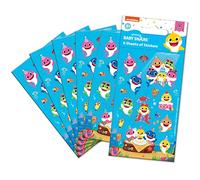 Paper Projects 01.70.15.052 Adesivi Baby Shark (sei fogli) | Prodotto con licenza ufficiale | Perfetto come sacchetto per feste o riempitivi di calze, blu