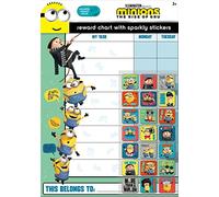 Paper Projects 01.70.30.033 Minions: The Rise of Gru Reward Include 56 Adesivi Scintillanti, la Tabella Colorata è Lavabile, Blu/Verde, 29,7 cm x 42 cm