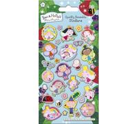 Paper Projects Ben and Holly's Little Kingdom - Adesivi riutilizzabili scintillanti, prodotto con licenza ufficiale, riutilizzabili su superfici non porose, blu, 19,5 cm x 9,5 cm