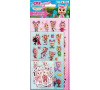 Paper Projects Cry Babies 01.70.31.023 Assortimento Pack | Include 3 tipi di adesivi | Perfetto per decorazione e scrapbooking, rosa, taglia unica