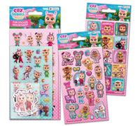Paper Projects Cry Babies - Confezione di adesivi assortiti per scrapbooking e decorazioni, riutilizzabili su superfici non porose, colore: rosa