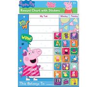 Paper Projects Everyday Reward Chart And Sparkly Stickers Peppa Pig-Grafico Premio Quotidiano e 56 Adesivi Scintillanti, Multicolore, 29.7cm x 42cm, 01.70.30.021