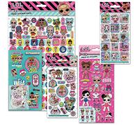 Paper Projects L.O.L. Surprise! Super Sticker Pack | Grande pacchetto per scrapbooking e decorazioni | riutilizzabile su superfici non porose, rosa/blu, 29,7 cm x 21 cm