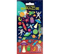Paper Projects Outer Space Chunky - Adesivi riutilizzabili, perfetti per attività artigianali per bambini e adulti, colore nero, 19,5 cm x 9,5 cm