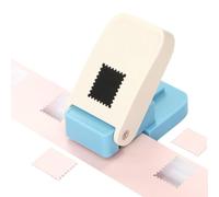 Paper Punch Cutter - Square Shape Punch for Scrapbooking Craft Projects | Flexible Alloy Construction, Compact Portable Tool with Safety Lock for Cards Albums Kindergarten Preschool, 8x5x3.5cm Metal