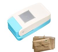 Paper Punch - Heavy Duty Cutter Crafting Tools | Postage Stamp Punch Binder Hole Puncher for Art Projects Card Journal Photo Scrapbook Home Classroom | Extra Large Stamp Frame Embossing Tool