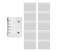 Paper PVC Binder - Leaf Sheet Protectors | Trasparente Personal Planner Binders | PVC Cover Organizer | Extra Loose Leafs Papers For Work and Study Translucent Folders Refillable Papper