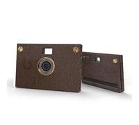Paper Shoot Pacchetto fotocamera - Custodia in pelle con texture Marrone cammello scuro