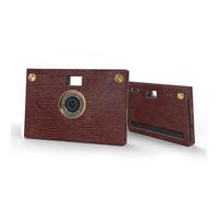 Paper Shoot Pacchetto fotocamera - Custodia in pelle con texture Rosso borgogna