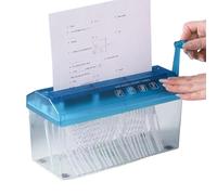 Paper Shredder - PET 26 Cm, Manual Cutter, Document Trimmer | Hand Cranked Compact Design, Privacy Tool For Home, Office, College Dorm, Apartment, Study Room, Personal Use