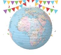 Paper World Map Lantern - Earth Globe Decoration, Geographic Education Accessory, Kids Room Lantern | Classroom Study Learning Ornament Creative Educational Activity Toy