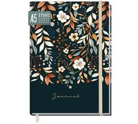 paper&you® Diario a puntini A5 con Banda elastica "Pretty Flowers" 156 pagine, taccuino a puntini, diario - Sostenibile & rispettoso con il clima