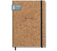 paper&you® dotted Journal A5 con Banda elastica "cork" 156 pagine, taccuino a puntini, diario - Sostenibile & rispettoso con il clima