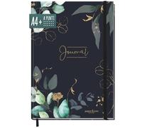 paper&you® Dotted Journal punteggiato A4+ con banda elastica "Fiori di luna" 156 pagine, taccuino, quaderno per schizzi, diario - sostenibile e rispettoso del clima