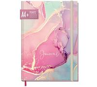 paper&you® Dotted Journal punteggiato A4+ con banda elastica "rosa seta" 156 pagine, taccuino, quaderno per schizzi, diario - sostenibile e rispettoso del clima