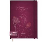 paper&you® Dotted Journal punteggiato A5 con elastico [Bloom every day] 156 pagine - taccuino a punti, diario - sostenibile e climaticamente neutrale