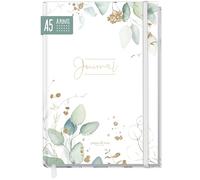 paper&you® Dotted Journal punteggiato A5 con elastico [foglia oro] 156 pagine - taccuino a punti, diario - sostenibile e climaticamente neutrale