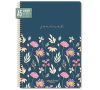 paper&you® Dotted Journal punteggiato A5 con rilegatura a spirale "Flying Flowers" 160 pagine, taccuino a punti, blocco universitario - sostenibile e rispettoso con il clima
