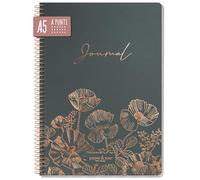 paper&you® Dotted Journal punteggiato A5 con rilegatura a spirale "Poppy" 160 pagine, taccuino a punti, blocco universitario - sostenibile e rispettoso con il clima