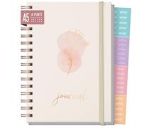 paper&you® Journal Fancy A5 [Dainty Flower] Notebook puntegiatto - 190 pagine, carta spessa - diario di viaggio con griglia di punti - sostenibile e rispettoso con il clima