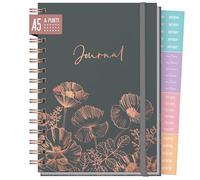 paper&you® Journal Fancy A5 [Poppy] Notebook puntegiatto - 190 pagine, carta spessa - diario di viaggio con griglia di punti - sostenibile e rispettoso con il clima