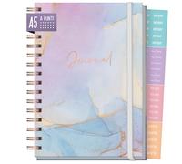 paper&you® Premium Bullet Diario a pois A5 "Blu&Rosé", 188 pagine di carta extra spessa con griglia a punti, durevole e rispettoso al clima