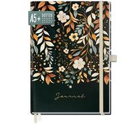 paper&you® Premium Journal dotted A5 "Pretty Flowers" Taccuino a puntini, carta spessa 120g/m², 188 pagine numerate, agenda con griglia a puntini - Sostenibile & rispettoso con il clima