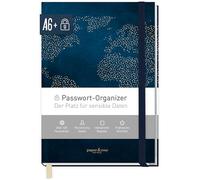 paper&you® - Rubrica password A6+ con registro A-Z "World Wide" per 320 dati di accesso, gestore password piccolo, password libro tedesco - sostenibile e rispettoso del clima