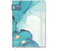 paper&you® Taccuino a puntini A5 con Banda elastica "Oro smeraldo" 156 pagine, agenda - Sostenibile & rispettoso con il clima