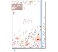 paper&you® taccuino A5+ vuoto con elastico [foglia oro] 156 pagine, 78 fogli - come journal, sketchbook, diario - sostenibile e rispettoso al clima