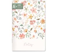 paper&you® Taccuino A6+ a righe, piccolo e pratico "Wild Blossoms"