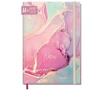 paper&you® Taccuino foderato A4+ con Banda elastica "Silky Pink" 156 pagine, 78 fogli - diario, album da disegno, agenda - Sostenibile & rispettoso con il clima