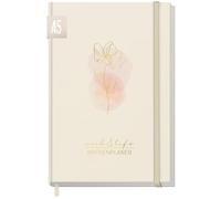 paper&you® Work & Life planner settimanale senza data A5 "Soft Flower" calendario senza data per mindfulness e auto-organizzazione, pianificatore senza data, agenda della gratitudine - Sostenibile &