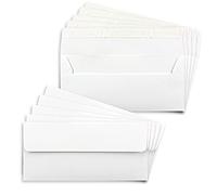 Paper24 - 50 buste per lettere, formato DIN lungo, con chiusura adesiva, 11 x 22 cm, 100 g/m², ideali per lettere e inviti, colore: Bianco