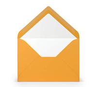 PAPERADO 100 buste da lettera formato DIN B6, ocra, a coste, arancione - 100 g/m², senza finestra, 17,8 x 12,5 cm - Buste con chiusura a punta