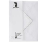 paperado-buste formato B6 foderato di tessuto, - Aqua (confezione da 5) -p Transparent High White