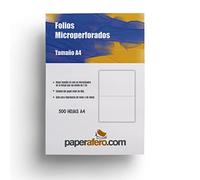 Paperafero - Fogli Perforati A4 | Confezione da 500 Fogli 80 g Con Microtrapano a Metà per Divisione in 2 A5 | Per Stampanti a Toner e Inchiostro, Ufficio e Cancelleria