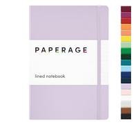 PAPERAGE Taccuino a righe, (lavanda), 160 pagine, medio 14,5 x 20,3 cm, carta spessa 100 g/m², copertina rigida