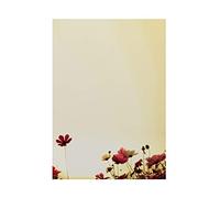 Paperandpicture.de - 20 fogli di carta da lettera, formato A4, 100 g/mq, carta intestata di qualità per stampa laser o a inchiostro / fotocopie / redazione manuale, motivo: Sunny Flowers